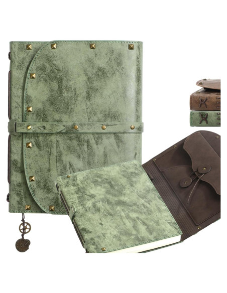 Cuaderno A5 ACTIONDRAKE Verde de Tapa Dura 288 Páginas