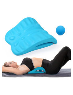 Estirador de Espalda RESTCLOUD con Masajeador y Soporte Lumbar