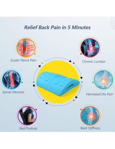 Estirador de Espalda RESTCLOUD con Masajeador y Soporte Lumbar 2