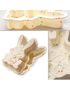 Moldes de Silicona Dootafy Conejo de Pascua Paquete de 2 2