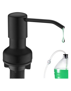 Dispensador de Jabón SonTiy Acero Inoxidable 500ml Negro Mate