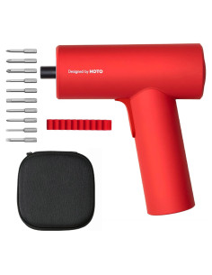 Destornillador Eléctrico HOTO 3.6V Recargable USB-C 5Nm Rojo