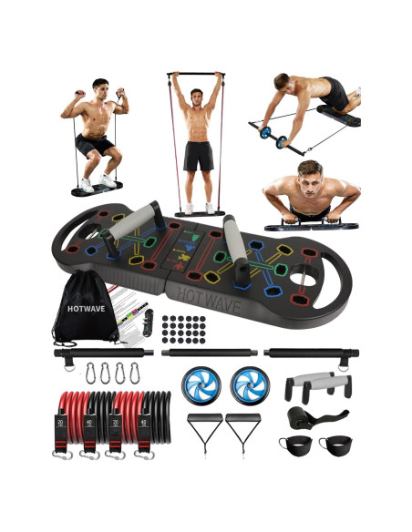 HOTWAVE Equipo de Ejercicio Portátil 20 en 1 con Accesorios