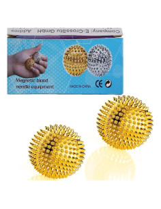 Bolas de Masaje Espinosas GRUNIL 32 mm Doradas - Alivio Estrés