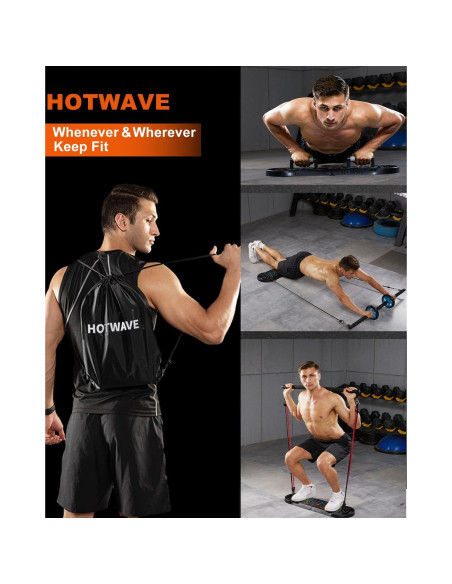 HOTWAVE Equipo de Ejercicio Portátil 20 en 1 con Accesorios