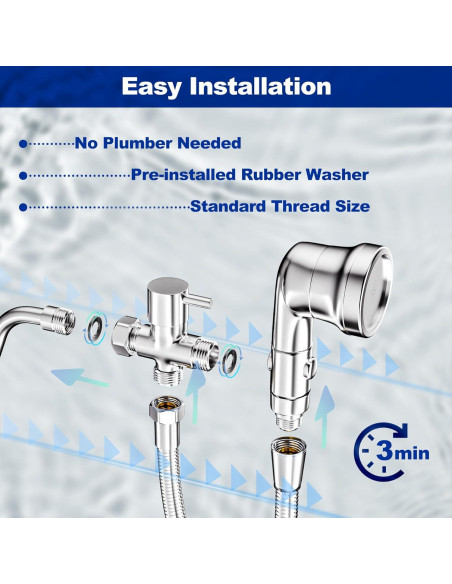 Accesorio de Ducha para Perros Ganciu con Manguera 2.5m
