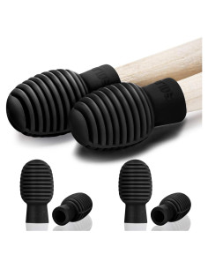 Silenciador de Batería Frienda - 4 Piezas Silicona Negra