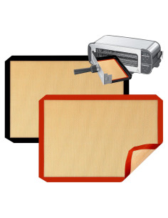 Alfombrillas de Silicona Baderke 2 Piezas para Hornear 24.3x14.2cm