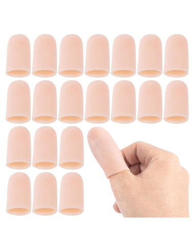 20 Protectores de Dedos de Gel Mxxipp - Silicona Nude