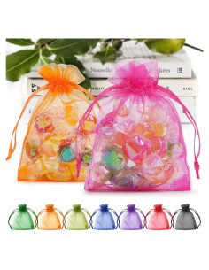 Bolsas de Organza ANZUKU 50 Unidades 7.62x10.16 cm Multicolor