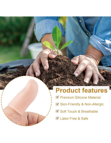 20 Protectores de Dedos de Gel Mxxipp - Silicona Nude