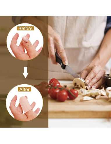 20 Protectores de Dedos de Gel Mxxipp - Silicona Nude