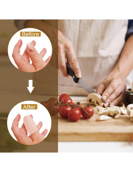 20 Protectores de Dedos de Gel Mxxipp - Silicona Nude