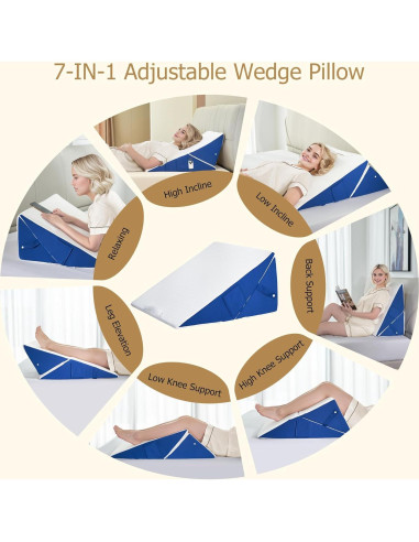 Cojín en Cuña Ajustable 7-en-1 Pilyore 25.4 y 30.48 cm