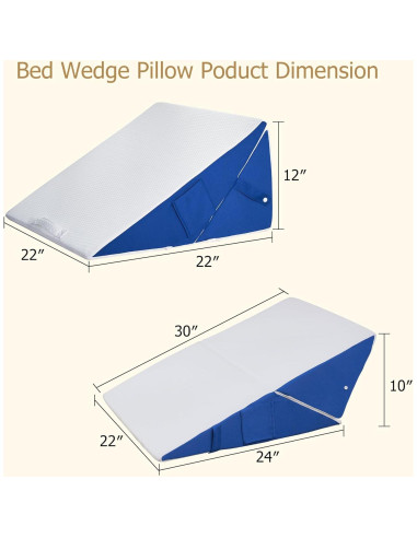 Cojín en Cuña Ajustable 7-en-1 Pilyore 25.4 y 30.48 cm