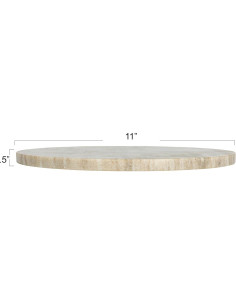 Tabla de Charcutería Redonda de Mármol Beige 28 cm Creative Co-Op 2