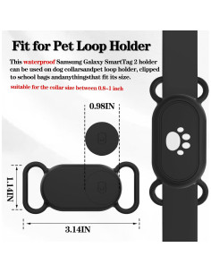 Soporte de Collar de Perro Impermeable Rzttwl para SmartTag2 2