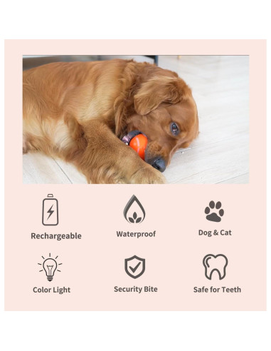 Bola Interactiva para Perros Morhandisn Naranja 8cm Recargable
