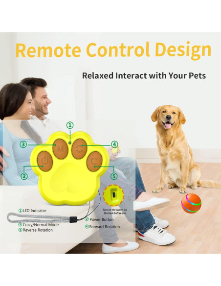 Bola Interactiva para Perros Morhandisn Naranja 8cm Recargable