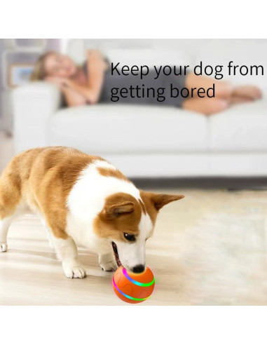 Bola Interactiva para Perros Morhandisn Naranja 8cm Recargable