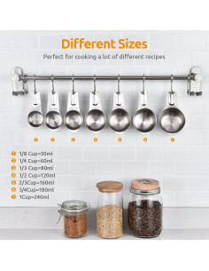 Juego de Tazas de Medir U-Taste Acero Inoxidable 7 Piezas 2