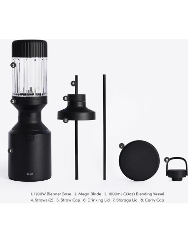 Licuadora de Mostrador BEAST Mega 1200W Negra 1000ml