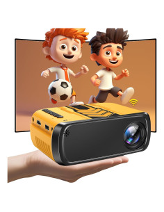 Mini Proyector Portátil iTJQ 1080P Amarillo, Conexión USB/HDMI