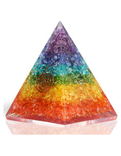 Pirámide de Orgonita 7 Chakras NewMainOne - Cristal Antiestrés