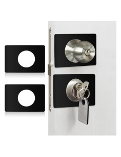 Placa de Refuerzo para Puerta LEIFIDE - Acero Inoxidable Negro