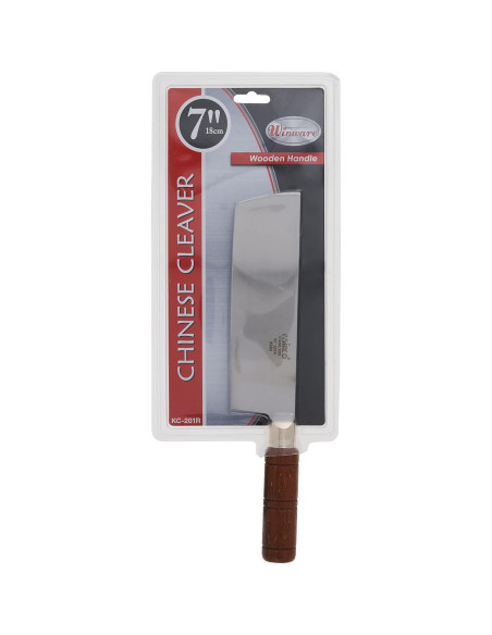 Cuchillo Chino Winco 17.15 cm Acero Inoxidable Mango Madera