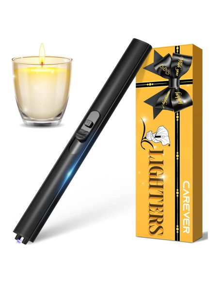 Encendedor Eléctrico Recargable USB CAREVER Negro 18.8cm