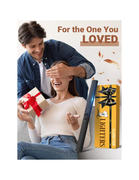 Encendedor Eléctrico Recargable USB CAREVER Negro 18.8cm