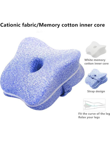 Cojín de Soporte para Rodillas Cozy BoSpin - Espuma Viscoelástica Azul