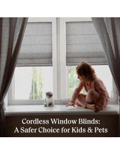 Cortina Romana Madison Park Kyler 27x64" Gris Filtradora Luz 2