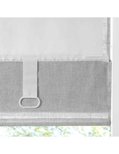 Cortina Romana Madison Park Kyler 27x64" Gris Filtradora Luz