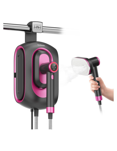 Estación de Vapor Newbealer Pro 1550W 2 en 1 Rosa Ceniza