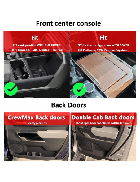 Insertos para Portavasos Auovo Toyota Tundra 2022-2025, 31 Piezas Insertos para Portavasos Auovo Toyota Tundra 2022-2025, 31 Piezas