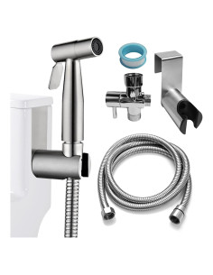 Rociador de Bidet de Mano Ikaufen Acero Inoxidable Ajustable
