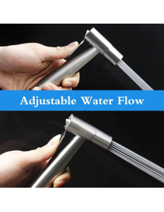 Rociador de Bidet de Mano Ikaufen Acero Inoxidable Ajustable 2