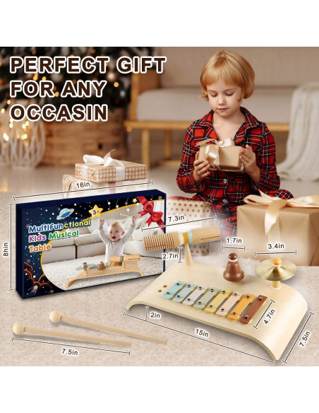 Conjunto de Tambores LOOIKOOS para Niños - Juguetes Musicales Montessori