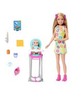 Muñeca Barbie Skipper y Set de Juego Bebé 10 Piezas