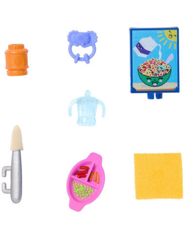 Muñeca Barbie Skipper y Set de Juego Bebé 10 Piezas