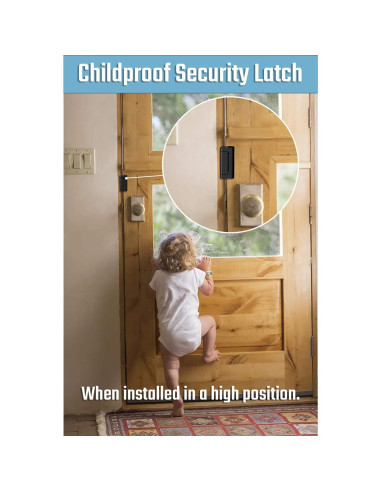 Cerradura de Refuerzo de Seguridad GreaTalent 2Pack Aluminio Negro