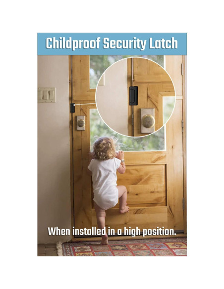 Cerradura de Refuerzo de Seguridad GreaTalent 2Pack Aluminio Negro