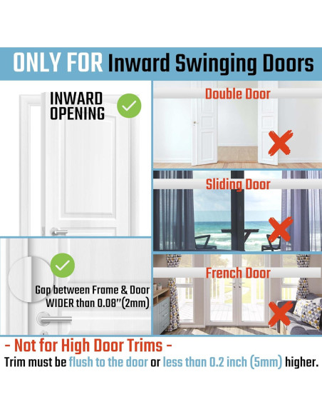 Cerradura de Refuerzo de Seguridad GreaTalent 2Pack Aluminio Negro