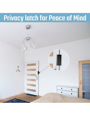 Cerradura de Refuerzo de Seguridad GreaTalent 2Pack Aluminio Negro