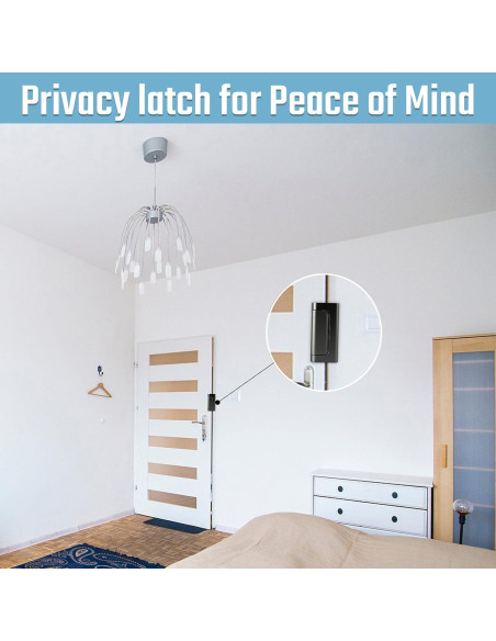 Cerradura de Refuerzo de Seguridad GreaTalent 2Pack Aluminio Negro