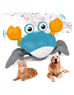 Juguete Interactivo para Perros y Gatos Cangrejo Verde con Sensor