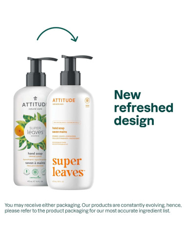 Jabón Líquido Vegano ATTITUDE 473 ml Hojas de Naranja