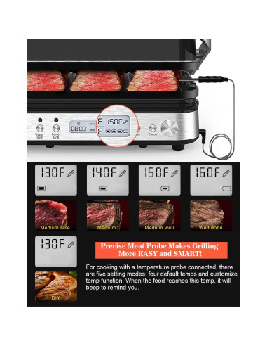 Parrilla y Plancha de Contacto CATTLEMAN CUISINE 1600W